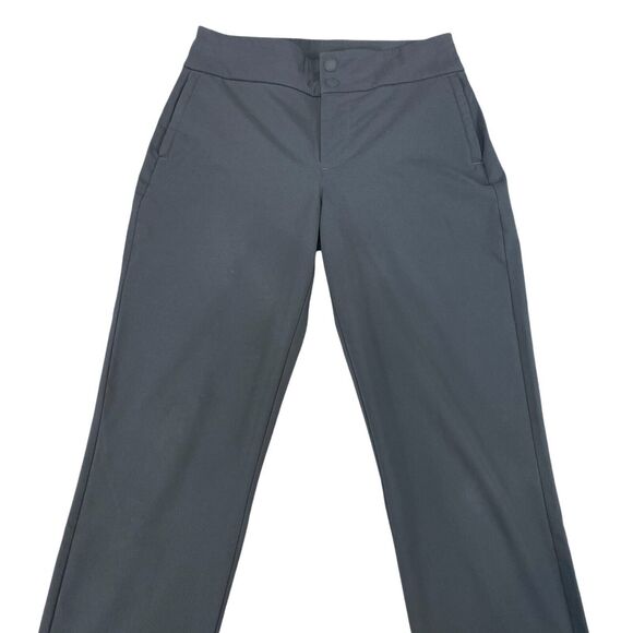 Eddie Bauer Pants Womens Sz 2 Gray Ankle Slit Zipper Pockets Flat Front Outdoor - Picture 10 of 16